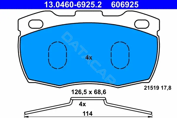 Тормозные колодки ATE 13.0460-6925.2