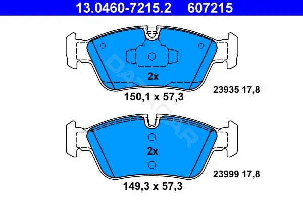 Тормозные колодки ATE 13.0460-7215.2