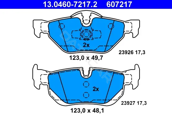 Тормозные колодки ATE 13.0460-7217.2