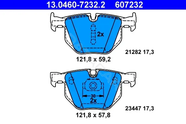 Тормозные колодки ATE 13.0460-7232.2