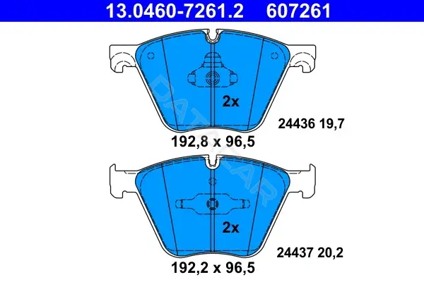 Тормозные колодки ATE 13.0460-7261.2
