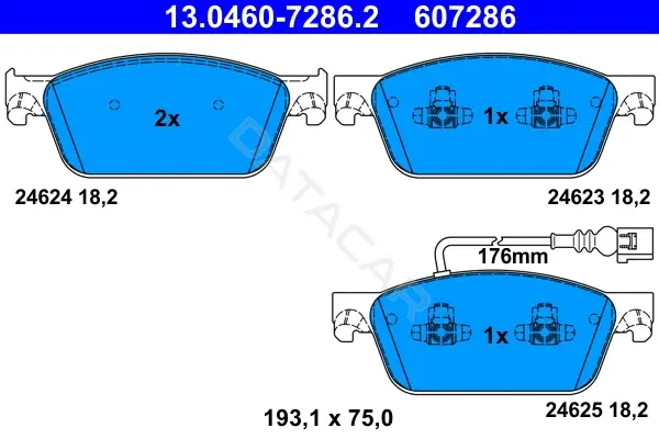Тормозные колодки ATE 13.0460-7286.2