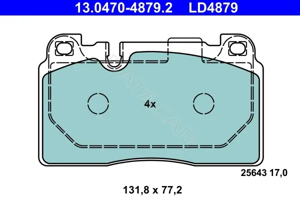 Тормозные колодки ATE 13.0470-4879.2