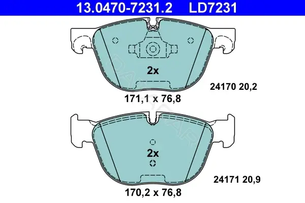 Тормозные колодки ATE 13.0470-7231.2