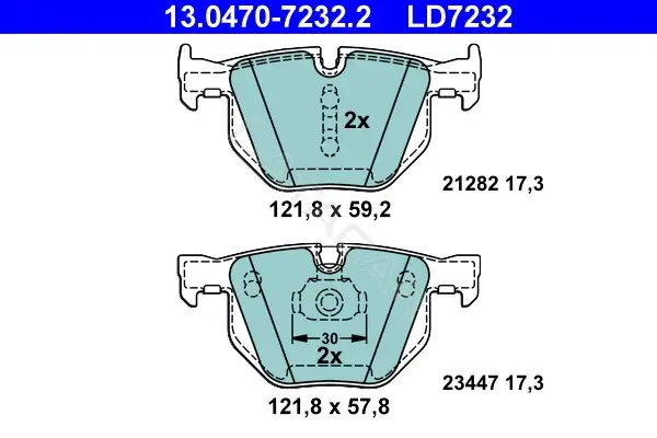 Тормозные колодки ATE 13.0470-7232.2