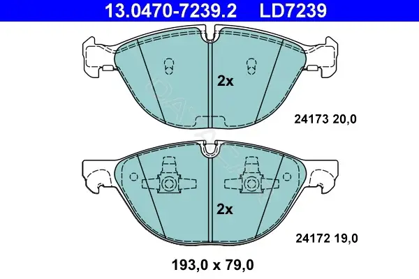 Тормозные колодки ATE 13.0470-7239.2