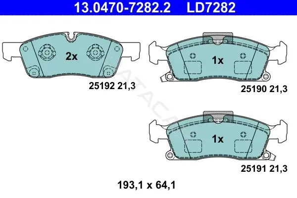 Тормозные колодки ATE 13.0470-7282.2