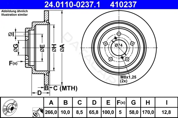 Тормозные диски ATE 24.0110-0237.1