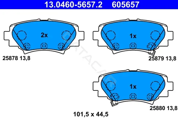 Тормозные колодки ATE 13.0460-5657.2