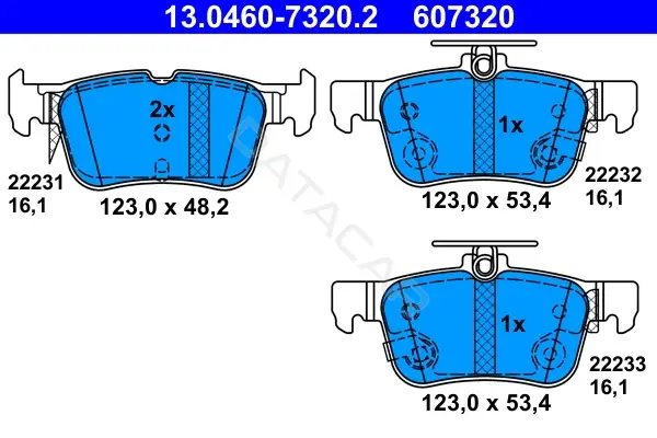 Тормозные колодки ATE 13.0460-7320.2