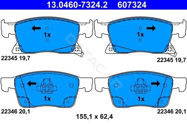 Тормозные колодки ATE 13.0460-7324.2