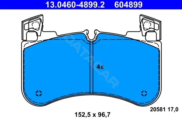 Тормозные колодки ATE 13.0460-4899.2