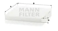 Фильтр салонный MANN CU2132