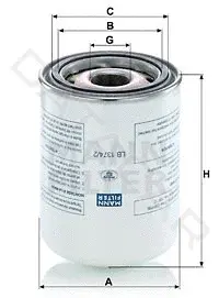Фильтр воздушный компрессора MANN LB1374/2