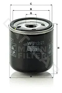 Масляный фильтр MANN W712/21