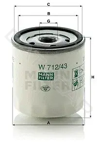 Масляный фильтр MANN W712/43