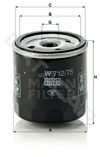 Масляный фильтр MANN W712/75