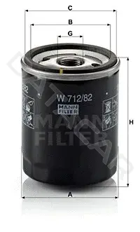 Масляный фильтр MANN W712/82