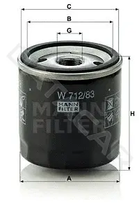 Масляный фильтр MANN W712/83