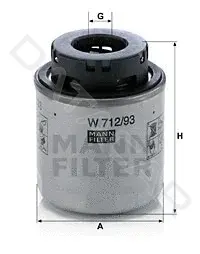Масляный фильтр MANN W712/93