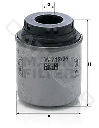 Масляный фильтр MANN W712/94