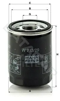 Масляный фильтр MANN W713/29