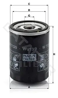 Масляный фильтр MANN W713/9
