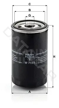 Масляный фильтр MANN W719/1