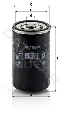 Масляный фильтр MANN W719/36