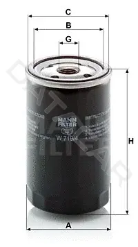 Масляный фильтр MANN W719/4