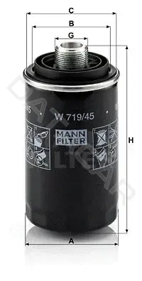 Масляный фильтр MANN W719/45