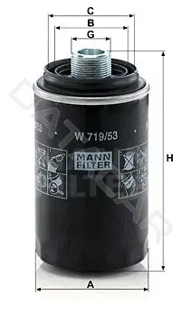 Масляный фильтр MANN W719/53