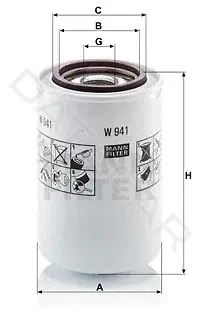 Масляный фильтр MANN W941