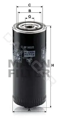 Масляный фильтр MANN W962/2