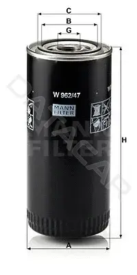 Масляный фильтр MANN W962/47