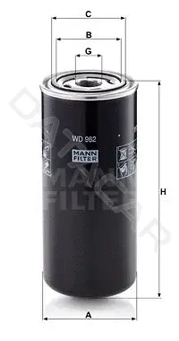 Масляный фильтр MANN WD962