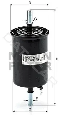 Топливный фильтр MANN WK55/2