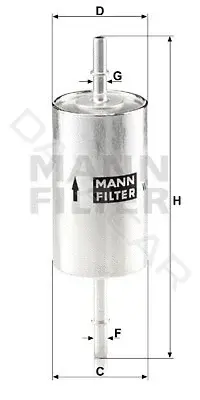 Топливный фильтр MANN WK614/46