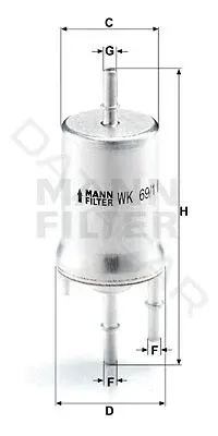 Топливный фильтр MANN WK69/1
