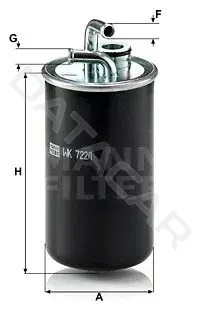 Топливный фильтр MANN WK722/1