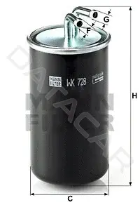 Топливный фильтр MANN WK728