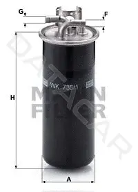 Топливный фильтр MANN WK735/1