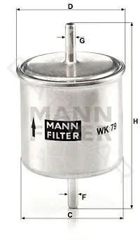 Топливный фильтр MANN WK79