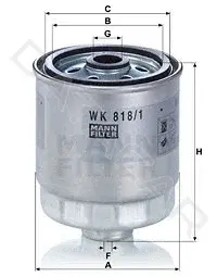 Топливный фильтр MANN WK818/1