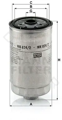 Топливный фильтр MANN WK824/2