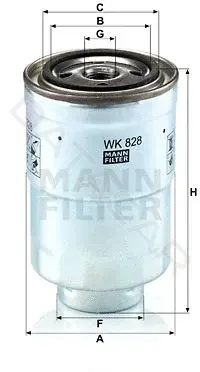 Топливный фильтр MANN WK828x