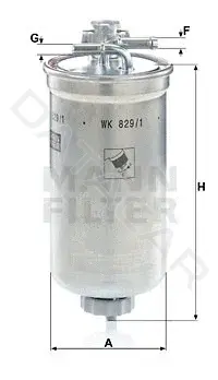 Топливный фильтр MANN WK829/1x