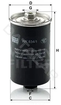 Топливный фильтр MANN WK834/1