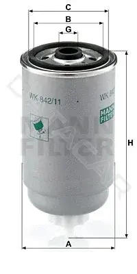 Топливный фильтр MANN WK842/11