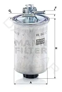 Топливный фильтр MANN WK842/12x